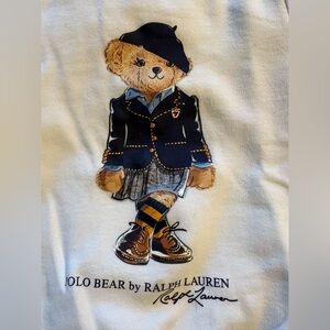 Polo by Ralph Lauren White Tee with Blue/Gold Label